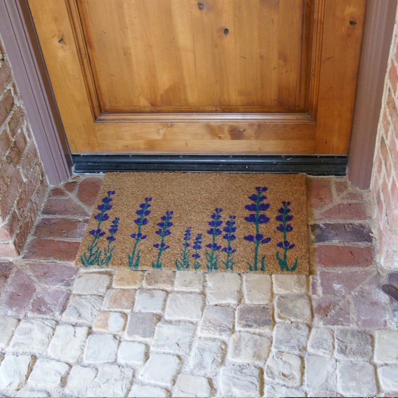 Rubber-Cal Purple English Lavender Flower Doormat, 18" x 30" - Image 4